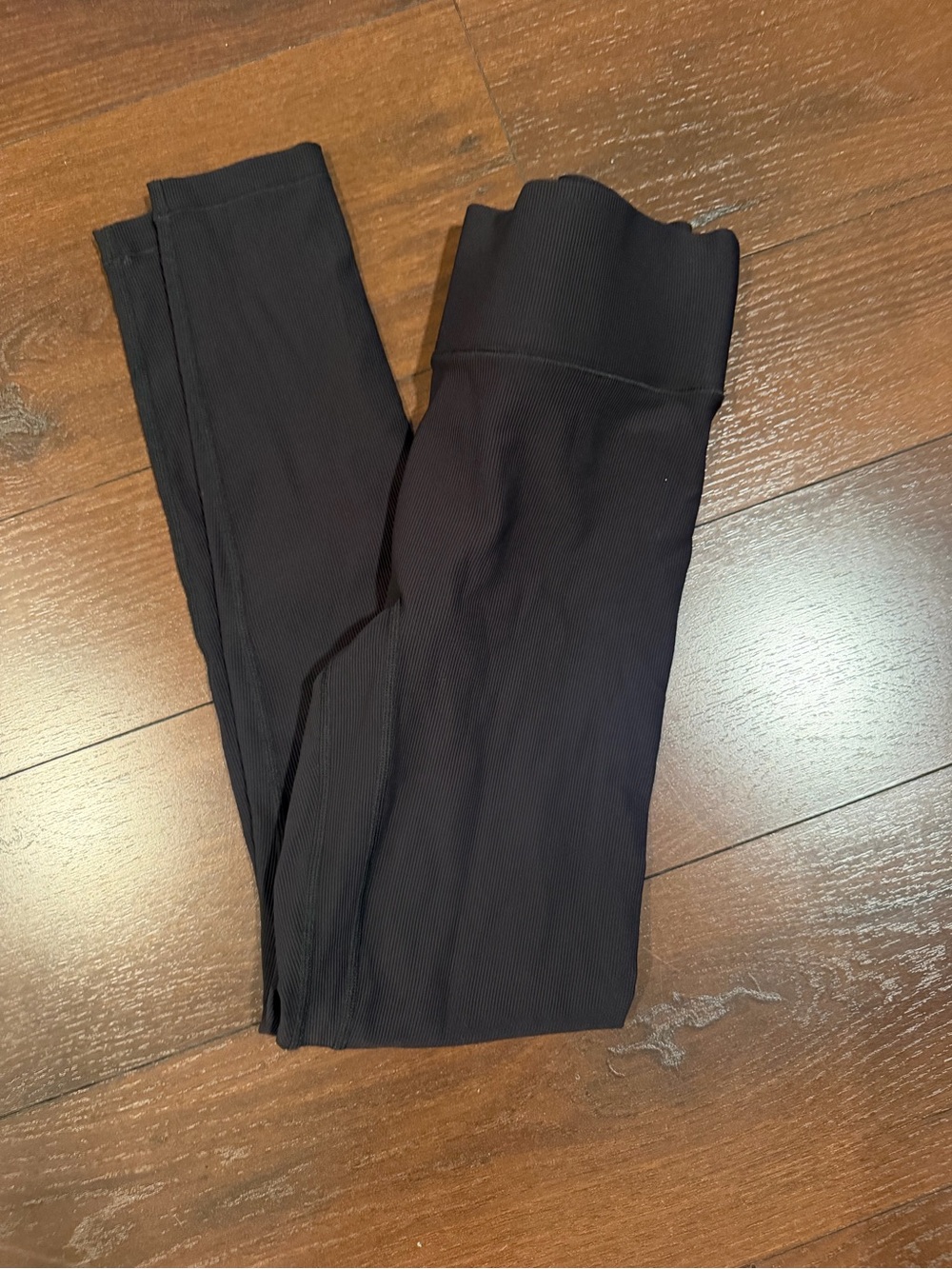 Bandier Center Stage Ribbed Leggings Black XS women